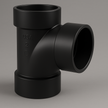 LESSO ABS Sanitary Tee – Hub x Hub x Hub DWV Fitting | 1 1/2