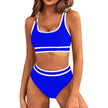 Bikini Tight-fitting Solid Color Swimsuit For Women