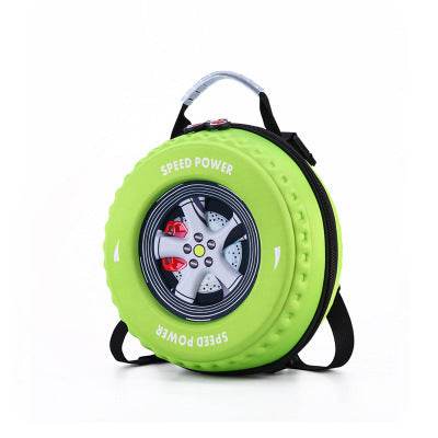 Kid's Small Schoolbag Personalized Creative 3D Cartoon Tire Kindergarten Backpack