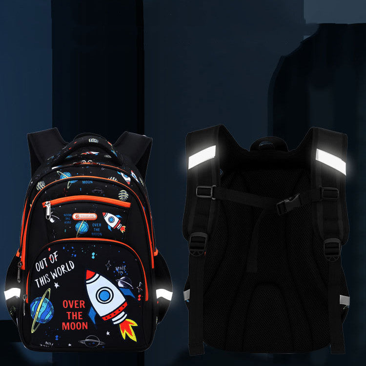 Kids Space Rocket School Backpack – Large Capacity 16