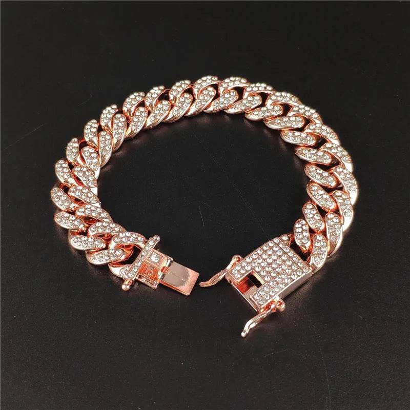 Zinc Alloy Wide Hip Hop Cuban Link Chain Necklace