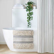 Woven Texture Stripe Bath Rug Grey 20x32