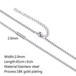 Stainless Steel Vacuum Vapor Plating 18K Gold Color Protection Lip Chain Necklace