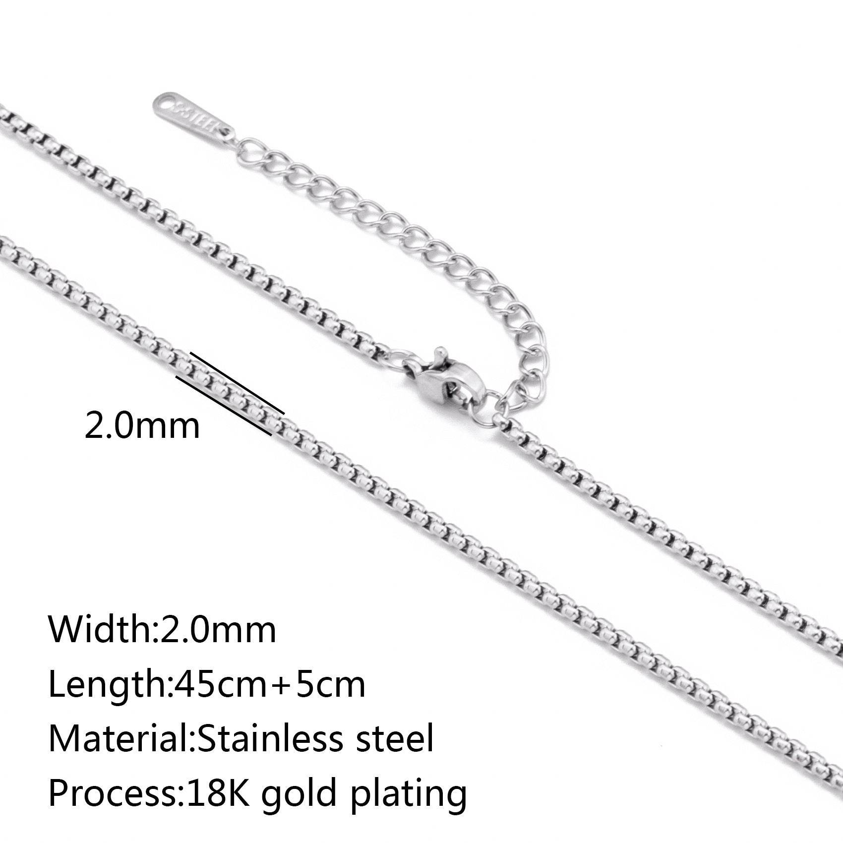 Stainless Steel Vacuum Vapor Plating 18K Gold Color Protection Lip Chain Necklace