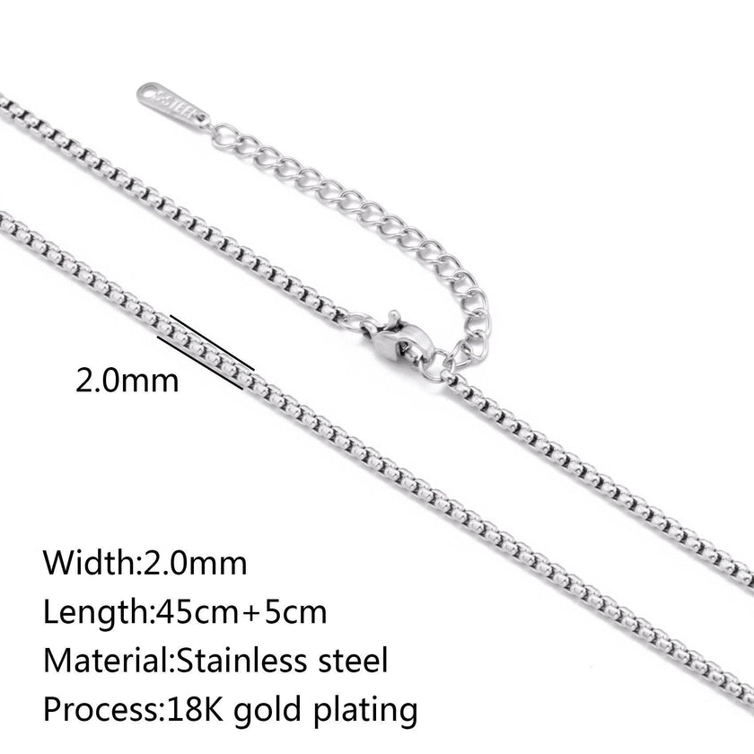 Stainless Steel Vacuum Vapor Plating 18K Gold Color Protection Lip Chain Necklace
