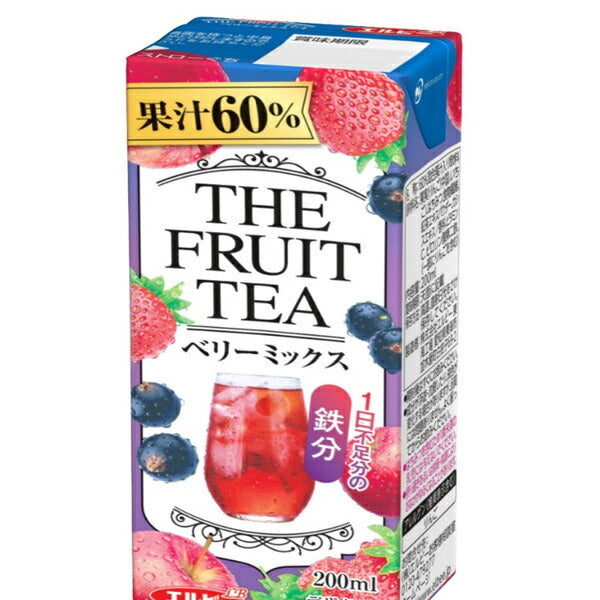エルビー THE FRUIT TEA ベリーミックス 200ml紙パック×24本入【日本出荷】