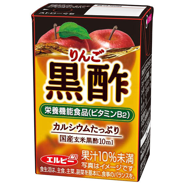 Elvie Apple Black Vinegar 125ml paper pack x 30 pieces [shipped in Japan]