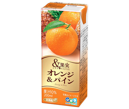 [11/25~ 10% off all products!!] LB & Fruit Orange & Pineapple 200ml paper pack x 24 bottles