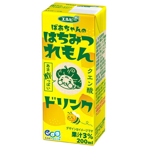 Elvie Grandma's Honey Lemon Drink 200ml paper pack x 24 pieces [shipped in Japan]
