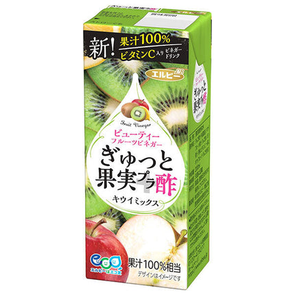 LB Gyutto Fruit Vinegar Kiwi Mix 200ml Paper Pack x 24 Bottles 