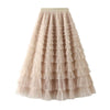 Cake Skirt Women's White Gauze long Layered tulle Skirt