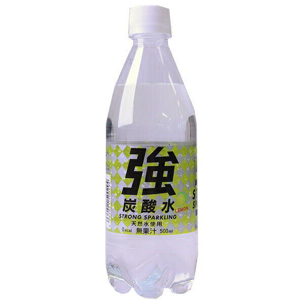 Yumasu Beverage Strong Carbonated Water Lemon (K) 500ml PET x 24 bottles [Shipped in Japan]