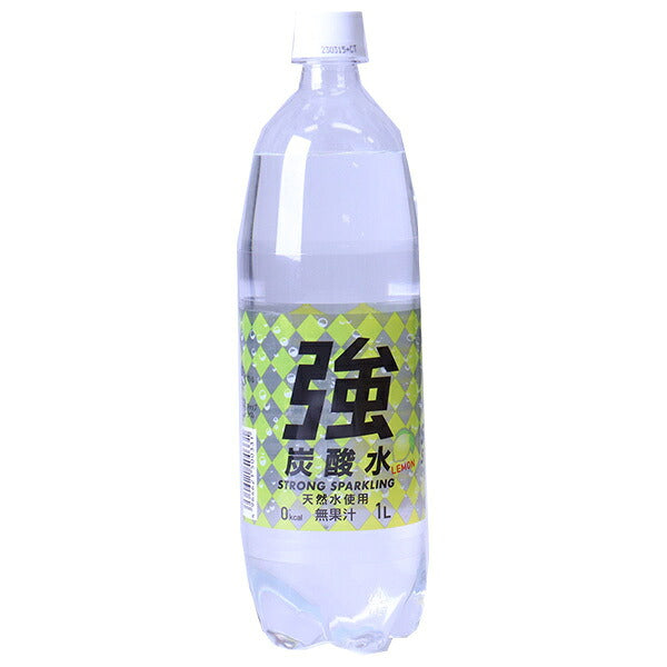 Yumasu Beverage Strong Carbonated Water Lemon (K) 1000ml PET x 15 bottles [Shipped in Japan]
