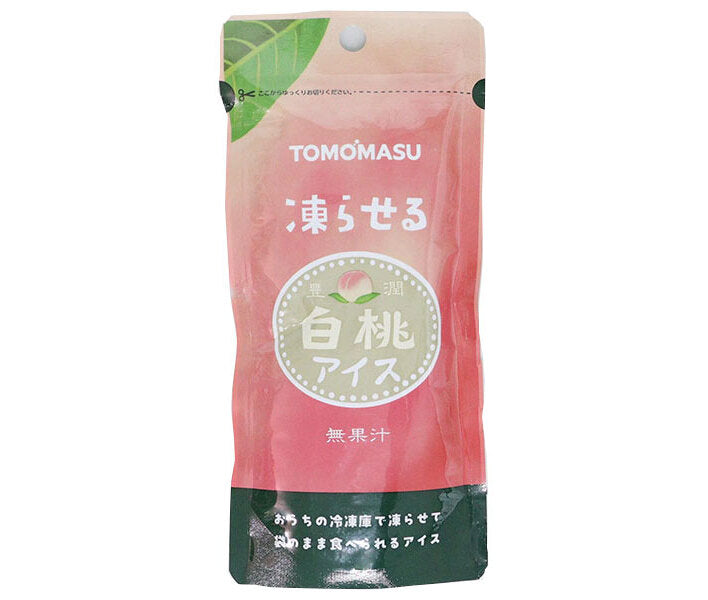 友桝飲料 白桃アイス 80gパウチ×36(12×3)本入【日本出荷】