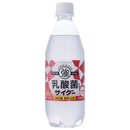 友桝飲料 乳酸菌入りサイダー 500mlペットボトル×24本入