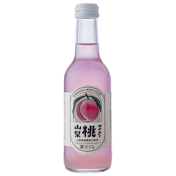 Yumasu Beverage Yamanashi Peach Cider 245ml bottle x 24 bottles [shipped in Japan]