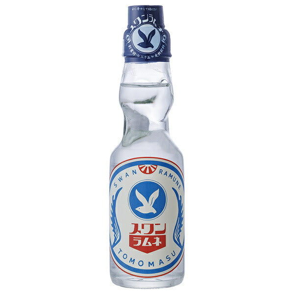 Boisson gazeuse Swan Ramune de Tomomasu (avec étiquette), 200 ml, 30 bouteilles.