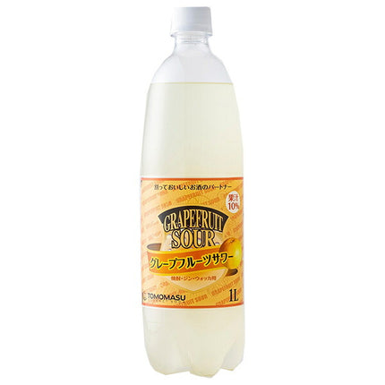 Tomomasu Beverage Grapefruit Sour, 1 L PET Bottles x 15 [Ships from Japan]
