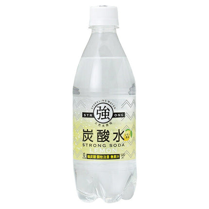 Yumasu Beverage Strong Carbonated Water Lemon 500ml PET x 24 bottles [Shipped in Japan]