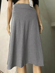 Women's casual High Waist flared Midi Skirt