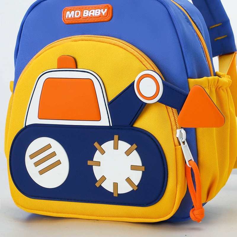 Kids Excavator Backpack – Cute Cartoon School Bag for Boys & Girls (4 Colours)