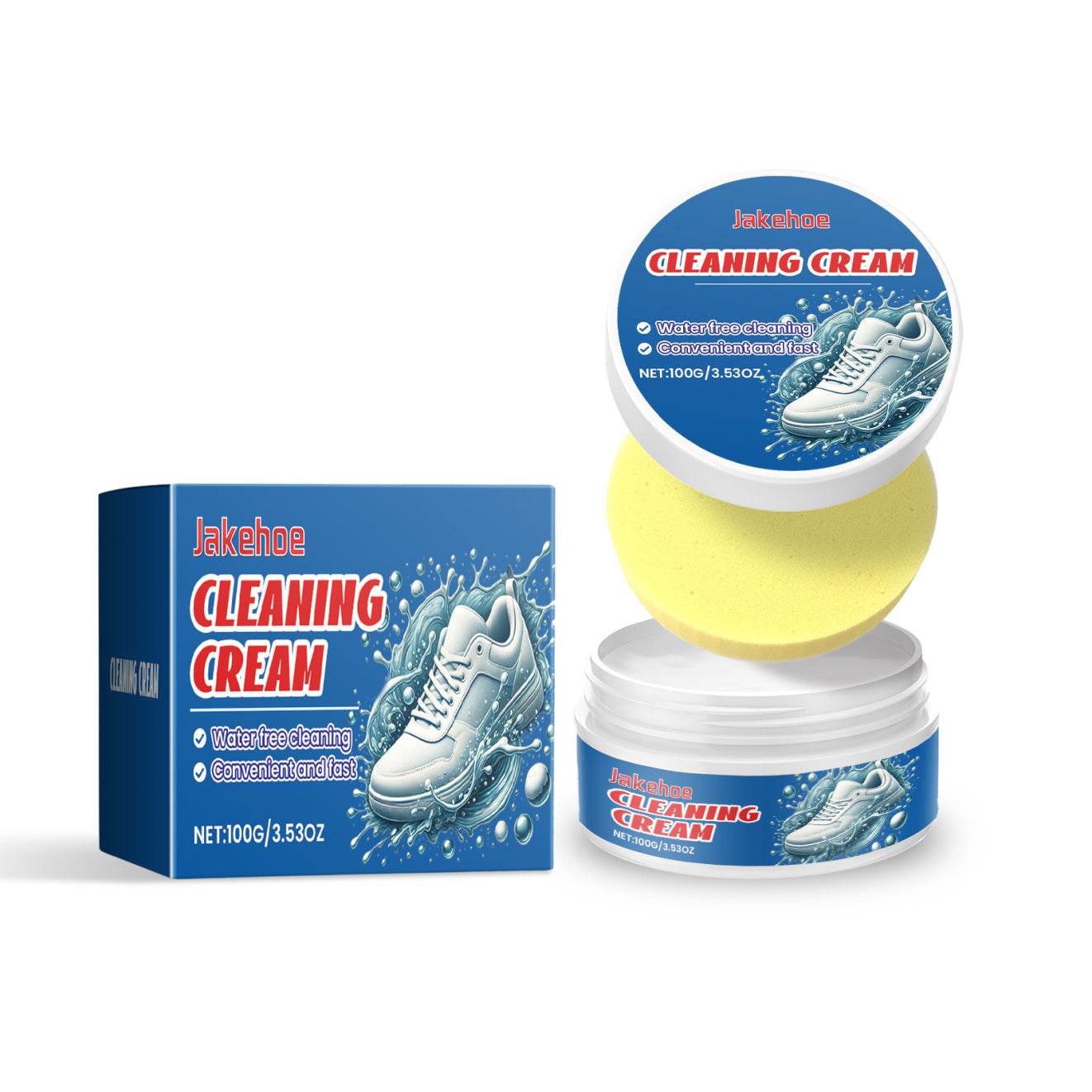 Jakehoe White Shoes Cleaning Balm Water-free Washing Brightening Stain remover