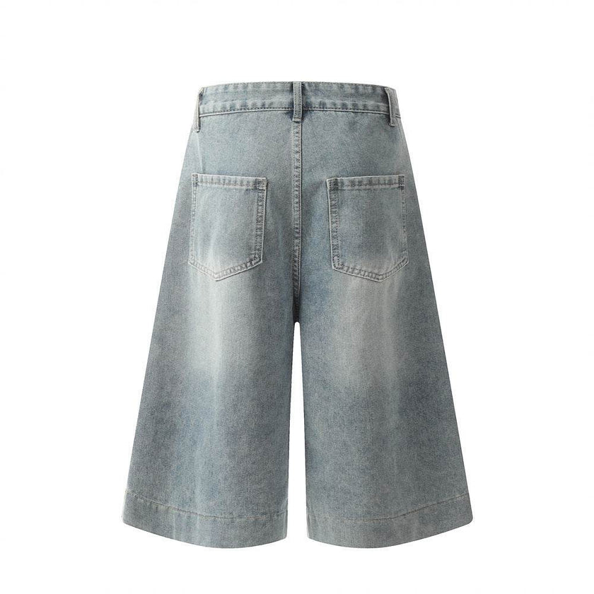 Hand Painted Graffiti Printing Denim Shorts Men Jeans