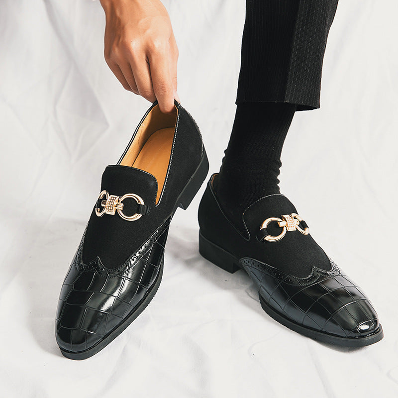 Men's Korean Style Low-Top Business Casual Leather Shoes – Pointed Toe PU