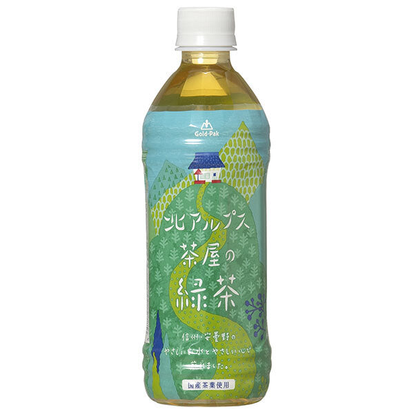 Gold Pack Northern Alps Chaya Green Tea 500ml plastic bottles x 24 bottles [shipped in Japan]
