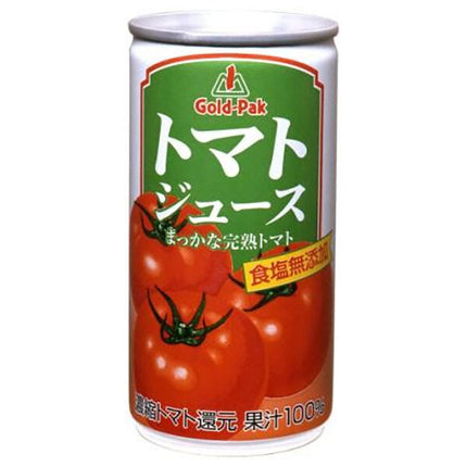ゴールドパック トマトジュース 無塩(濃縮トマト還元) 190g缶×30本入【日本出荷】