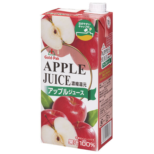 Gold Pack Apple Juice 1L paper pack x 6 bottles [shipped in Japan]