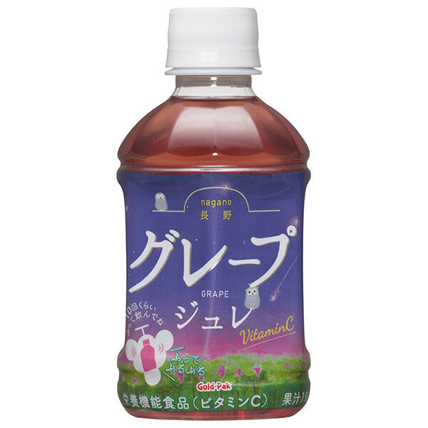 Gold Pack Nagano Grape Jelly 275ml plastic bottles x 24 pieces [shipped in Japan]