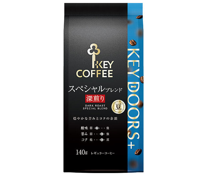 Key Coffee VP (vacuum packed) KEY DOORS+ Special Blend Dark Roast (beans) 140g x 6 bags 