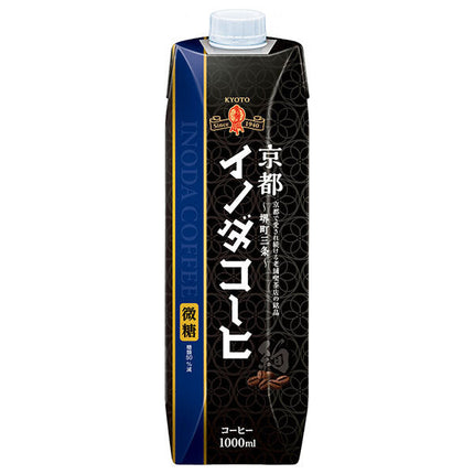 キーコーヒー 京都イノダコーヒ リキッドコーヒー微糖 1L紙パック×6本入