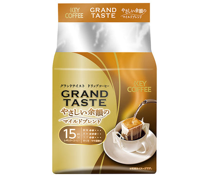 Key Coffee Drip Bag Grand Taste Mild Blend with a Gentle Aftertaste (6g x 15P) x 6 Bags 