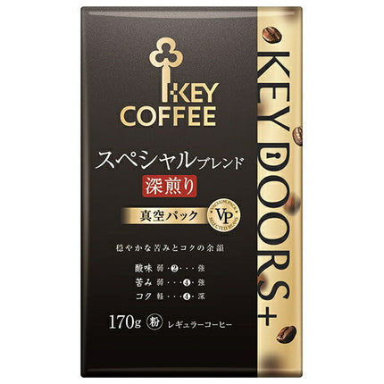 キーコーヒー KEY DOORS+ スペシャルブレンド 深煎り(粉) 170g×6袋入【日本出荷】