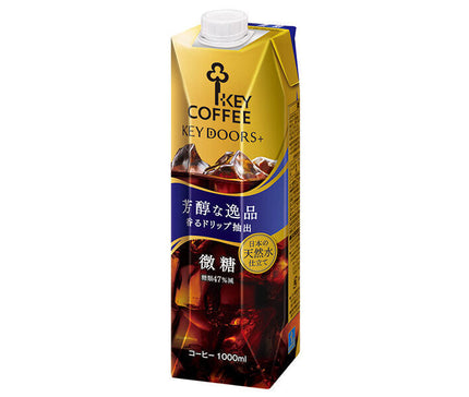 Key Coffee Liquid Coffee Fine Sugar 1L paper pack x 6 pieces [Shipped in Japan]