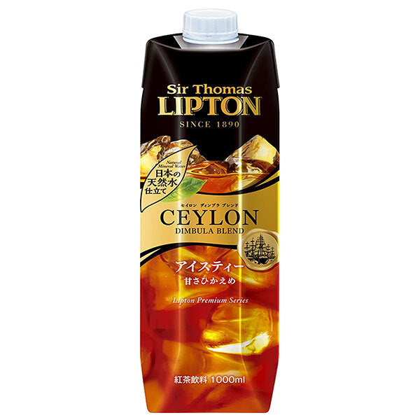 Key Coffee Sir Thomas Lipton Thé glacé modérément sucré Tetra Prisma 1L paquet de papier x 6 pièces 