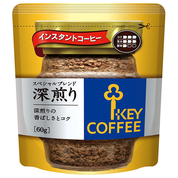 Key Coffee Instant Coffee Special Blend Dark Roast Refill 60g x 12 bags [Shipped in Japan]