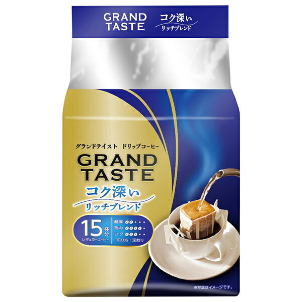 Key Coffee Drip Bag Grand Taste Rich Rich Blend (6g x 15P) x 6 bags [Shipped in Japan]