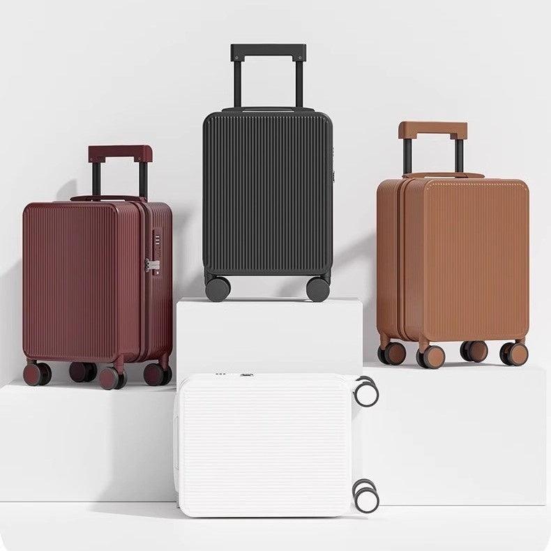 Minimalist Textured Hard Shell Carry-On Luggage – Lightweight 360° Spinner Suitcase