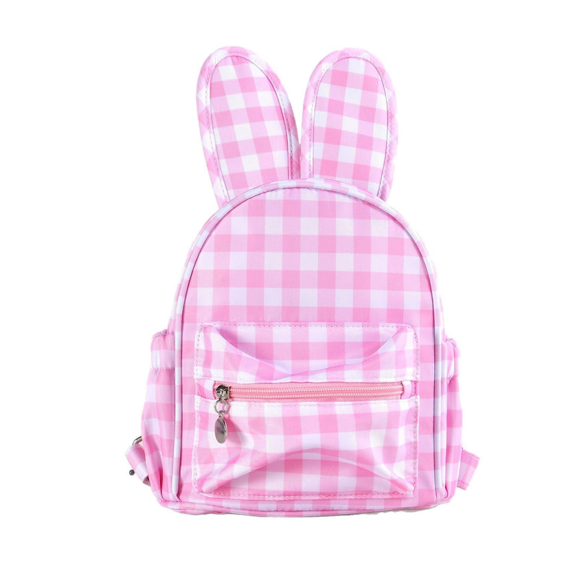 Gingham Bunny Ear Mini Backpack – Cute Plaid Bag for Girls (4 Colours)