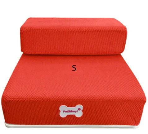Foldable Pet Stairs – 2-Step Foam Dog & Cat Steps (Small & Large, Multiple Colours)