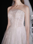 White Wedding Bridal Dress Light Yarn Dinner Tube Top Dress