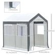Outsunny Heavy-duty Walk-in Greenhouse 8' x 6' x 7.5' Outdoor Polytunnel for Vegetable Plant Growth Warm House