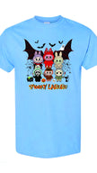 [Adult size] Halloween Labubu Graphic Tee: Kawaii Spooky 100% Cotton Unisex Shirt