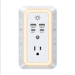 7-Outlet Power Bar with 4 USB Ports – IP67 Wall Socket Charger