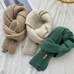 Women's Sweet Version Fleece Solid Scarf Autumn And Winter