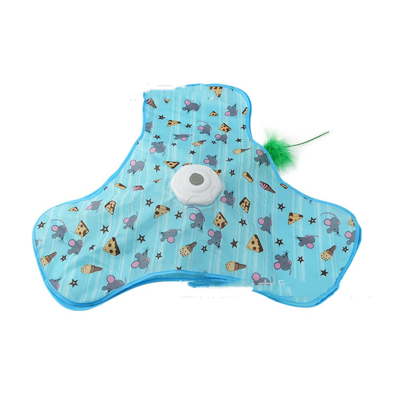Interactive Hide & Seek Cat Toy – Electric Hunting Dome with Concealed Feather Wand for Indoor Cats