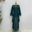 Exquisite Embroidered Middle East Abaya Skirt Suit Arab2 piece set